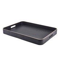 Black Wood Veneer Butlers Tray